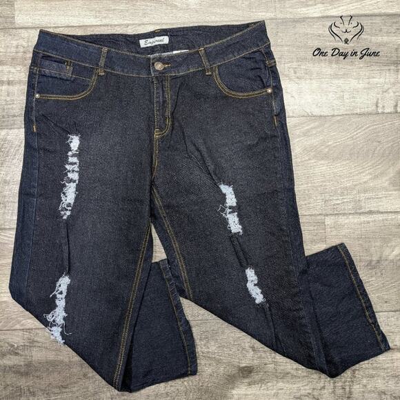 Imperial Distressed Cropped Jeans Size 20 - Picture 1 of 5